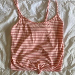 Pink and White Halter Tank Top Size S Women Kids Girls